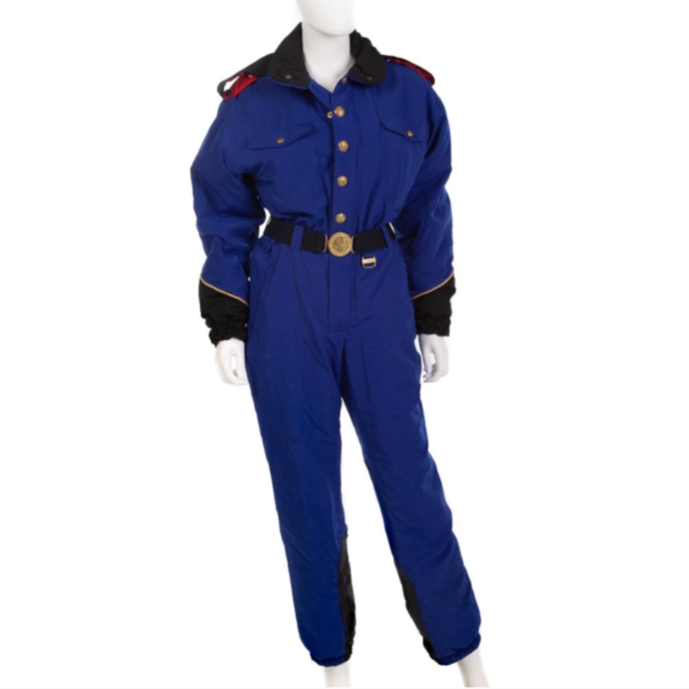 Ralph Lauren Polo RL Luxury Vintage Blue Label Military Jump Ski Snow Suit Sz 4
